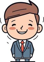 businessman character design. vector illustration eps10 graphic cartoon character
