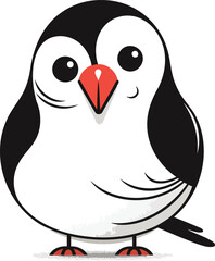 Obraz premium Penguin isolated on a white background. Vector illustration. Eps 10.