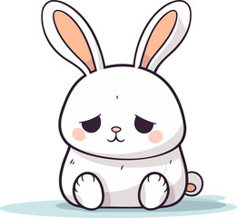 cute rabbit animal character icon vector illustration designicon vector illustration design
