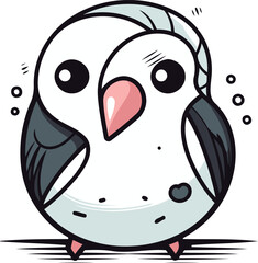 Cute penguin. Vector illustration of a cartoon penguin.