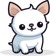 Cute Chihuahua Cartoon Mascot Character Vector Illustration