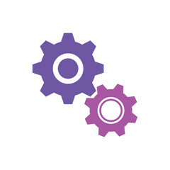 Gear Vector Icon Illustration Mind Thinking Machine Illustration solution problem