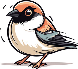 Bullfinch bird. Vector illustration of a bullfinch.