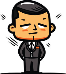 Angry Businessman   Cartoon Vector Illustration