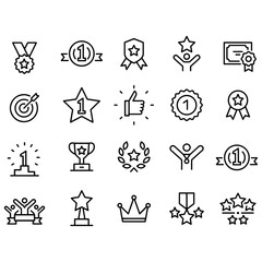  Awards Icons vector design