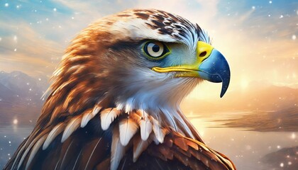 Vision Impériale: Aigle Royal au Crépuscule Hivernal