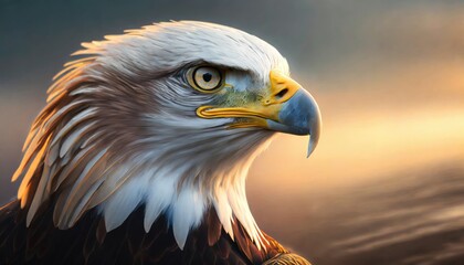 Obraz premium Vision Impériale: Aigle Royal au Crépuscule Hivernal