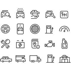 Car Service icons vector design