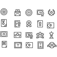 Certificate Icons vector design