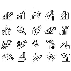 Growth Icons vector design