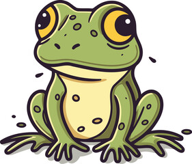 Frog. Vector illustration. Isolated on a white background.
