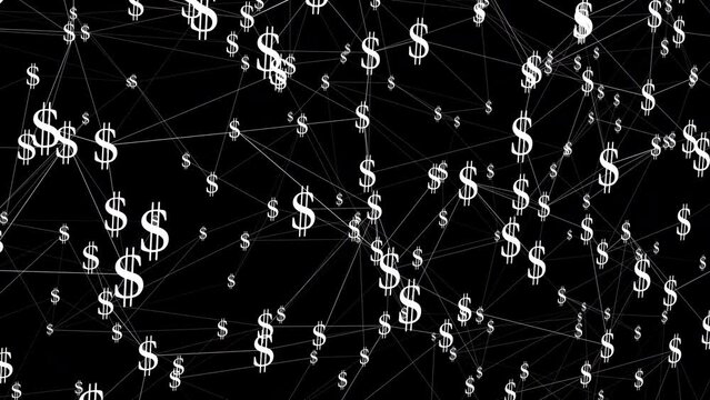 Dollars in bank animated illustration showcasing importance of financial institutions. Priceless animation dynamic display of dollar symbols and value of wealth
