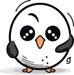 Cute penguin cartoon design. vector illustration eps 10.