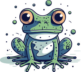 Frog. Vector illustration. Isolated on a white background.