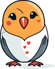 Cute cartoon penguin isolated on white background. Vector illustration.