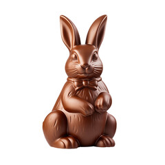 chocolate easter bunny, rabbit on a transparent background