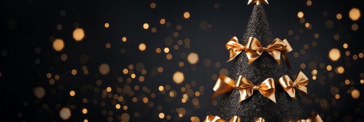 Fototapeta na wymiar Elegant Delight. Christmas Tree on Festive Card Background, Unique and Captivating Holiday Design