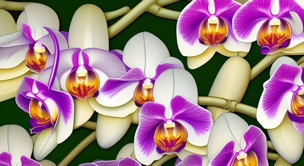 AI generated illustration of orchids