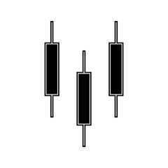 Obraz premium instrument, Candlestick chart, forex trading diagram, currency exchange price graph with signals. Vector illustration.