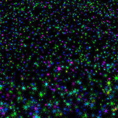 Background.Bright stars of different colors on a black background.
