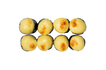 set of sushi, rolls on a white background