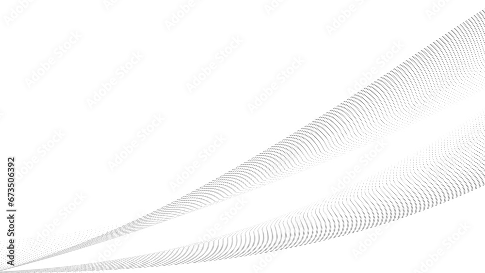Poster abstract geometric technology background. dotted curve or wave.