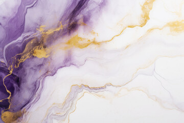 White, Purple and Gold Veins Marble Texture Background