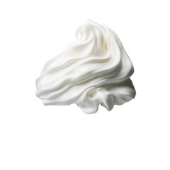 Whipped Cream on transparent png. Ai generative.