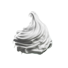 Whipped Cream on transparent png. Ai generative.