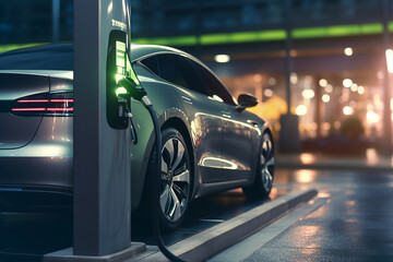 Car charging station for electric car. 