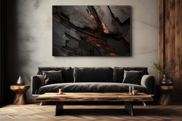 Organic Opulence: Living Room Decor with Natural and Shaped Logs