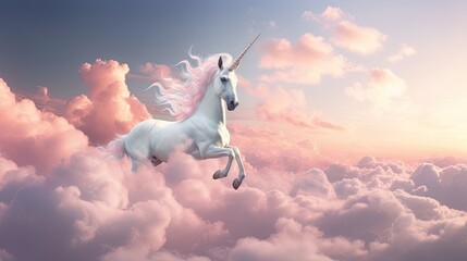 Obraz na płótnie Canvas Unicorn in sky