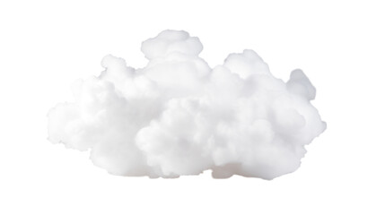 Fototapeta na wymiar Fluffy Cloud on transparent background. Ai generative.