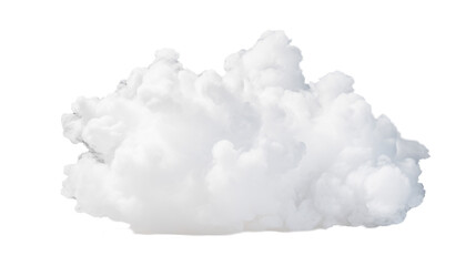 Fluffy Cloud on transparent background. Ai generative.