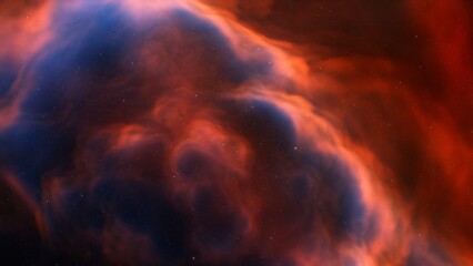 Fototapeta premium Cosmic background with a blue purple nebula and stars 