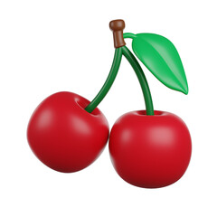 Two Cherries 3D render Casino icon