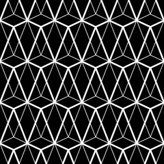 Seamless pattern with diamonds, triangles. Polygons background. Image with repeated geometrical figures. Ethnic motif. Grid wallpaper. Tiles illustration. Digital paper for textile print. Vector art.