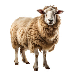 Sheep isolated on white background. 