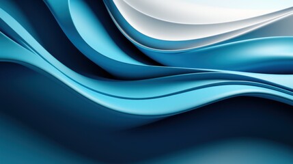 Abstract background, white and blue wave fluid background, wallpaper banner concept