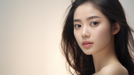 Fototapeta premium Portrait of a beautiful young asian woman.