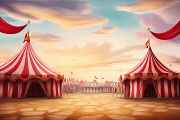 Circus tent background, copy space - obrazy, fototapety, plakaty