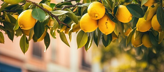 Athens streets are lined with lemon trees bearing luscious fruits on their branches