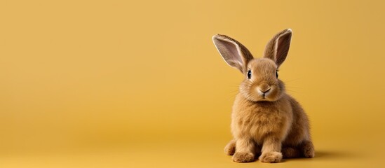 Fototapeta na wymiar Plush bunny colored brown