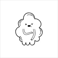 cute cloud character vector illustration