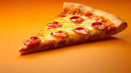 slice of delicious pizza with copy space, international pizza day, 9th feb