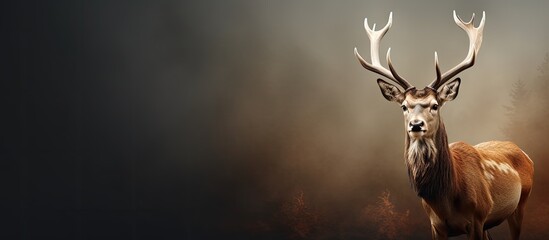 In the wide world deer stand out as stunning creatures - obrazy, fototapety, plakaty