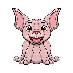 Cute sphinx cartoon on a white background