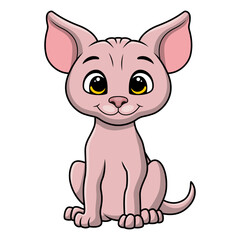Cute sphinx cartoon on a white background