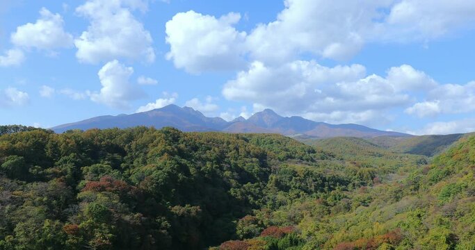 (山梨県-風景４k)秋の八ヶ岳連峰風景