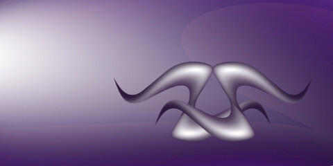 Metallic horns vector company name graphic design